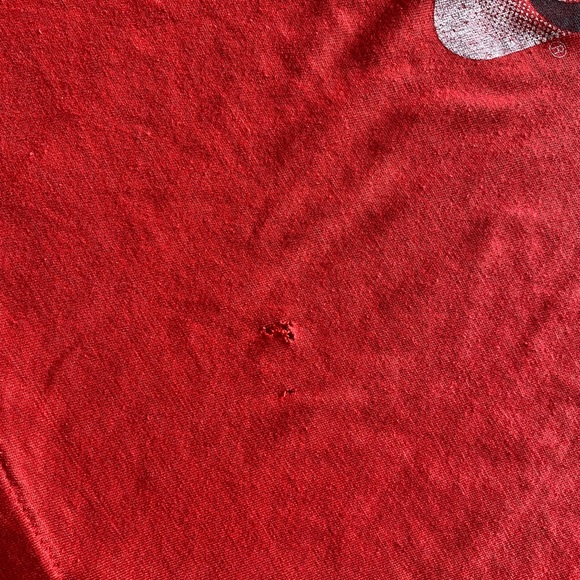 Vintage Chicago Bulls Team Single Stitched Red Tee Shirt Size Large 🐂 88-89 - Picture 6 of 10